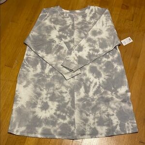 Tie-Dye Long Sleeve Dress/sleepshirt